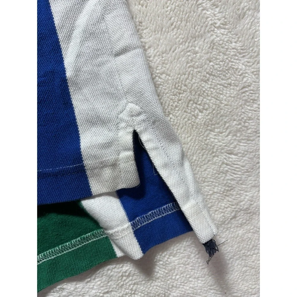 Vintage Striped Chaps Ralph Lauren Polo Shirt RL Logo Patch Size Large